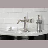 Nautical KSD154BXPN Single-Handle 1-Hole Deck Mount Bathroom Faucet with Push Pop-Up and Deck Plate, Polished Nickel