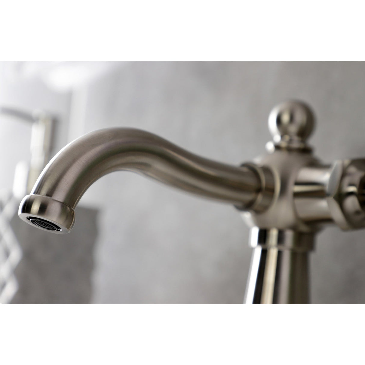 Nautical KSD154KLBN Single-Handle 1-Hole Deck Mount Bathroom Faucet with Push Pop-Up and Deck Plate, Brushed Nickel