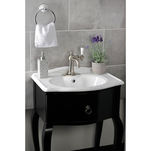 Nautical KSD154KLBN Single-Handle 1-Hole Deck Mount Bathroom Faucet with Push Pop-Up and Deck Plate, Brushed Nickel
