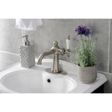 Nautical KSD154KLBN Single-Handle 1-Hole Deck Mount Bathroom Faucet with Push Pop-Up and Deck Plate, Brushed Nickel