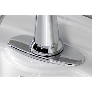 Nautical KSD154KLCP Single-Handle 1-Hole Deck Mount Bathroom Faucet with Push Pop-Up and Deck Plate, Polished Chrome