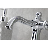 Nautical KSD154KLCP Single-Handle 1-Hole Deck Mount Bathroom Faucet with Push Pop-Up and Deck Plate, Polished Chrome
