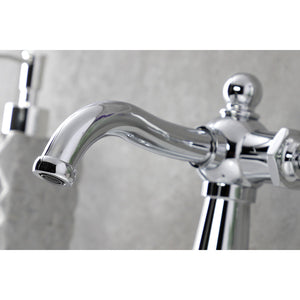 Nautical KSD154KLCP Single-Handle 1-Hole Deck Mount Bathroom Faucet with Push Pop-Up and Deck Plate, Polished Chrome