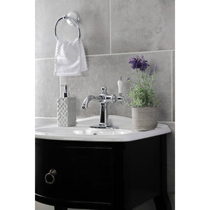 Nautical KSD154KLCP Single-Handle 1-Hole Deck Mount Bathroom Faucet with Push Pop-Up and Deck Plate, Polished Chrome