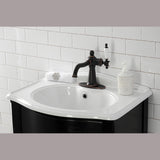 Nautical KSD154KLNB Single-Handle 1-Hole Deck Mount Bathroom Faucet with Push Pop-Up and Deck Plate, Naples Bronze