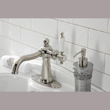 Nautical KSD154KLPN Single-Handle 1-Hole Deck Mount Bathroom Faucet with Push Pop-Up and Deck Plate, Polished Nickel