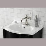 Nautical KSD154KLPN Single-Handle 1-Hole Deck Mount Bathroom Faucet with Push Pop-Up and Deck Plate, Polished Nickel