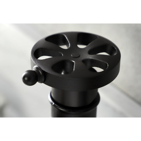 Belknap KSD2825RX Single-Handle 1-Hole Deck Mount Bathroom Faucet with Push Pop-Up and Deck Plate, Oil Rubbed Bronze