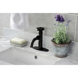 Belknap KSD2825RX Single-Handle 1-Hole Deck Mount Bathroom Faucet with Push Pop-Up and Deck Plate, Oil Rubbed Bronze