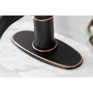 Belknap KSD282RXNB Single-Handle 1-Hole Deck Mount Bathroom Faucet with Push Pop-Up and Deck Plate, Naples Bronze