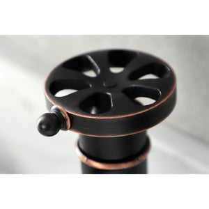 Belknap KSD282RXNB Single-Handle 1-Hole Deck Mount Bathroom Faucet with Push Pop-Up and Deck Plate, Naples Bronze