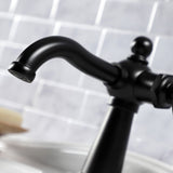 Belknap KSD3540RX Single-Handle 1-Hole Deck Mount Bathroom Faucet with Push Pop-Up and Deck Plate, Matte Black