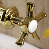 Hamilton KSD3542NX Single-Handle 1-Hole Deck Mount Bathroom Faucet with Push Pop-Up and Deck Plate, Polished Brass