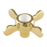 KSDH285PB Cross Diverter Handle, Polished Brass