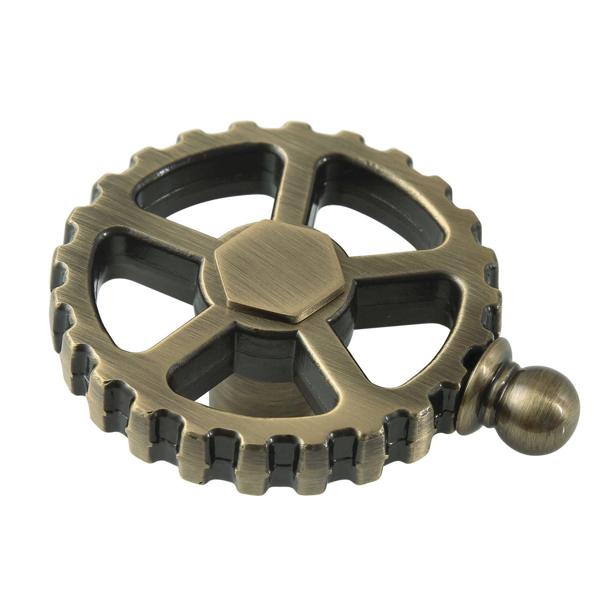 Fuller KSDH2943CG Machine Gear Style Handle, Antique Brass