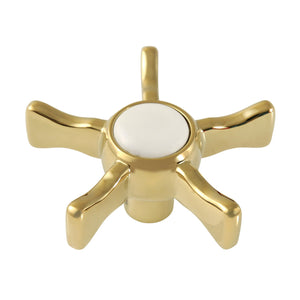 Hamilton KSDH2962NX Star Cross Handle, Polished Brass