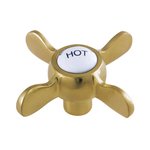 Essex KSH113SBH Hot Metal Cross Handle, Brushed Brass