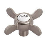 Essex KSH113SNC Cold Metal Cross Handle, Brushed Nickel