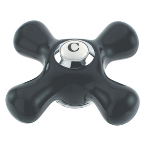 Duchess KSH1161PKXC Cold Porcelain Cross Handle, Polished Chrome