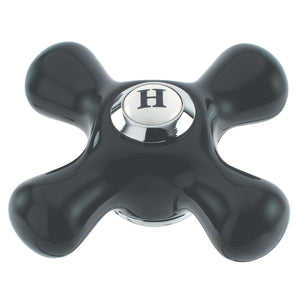 Duchess KSH1161PKXH Hot Porcelain Cross Handle, Polished Chrome