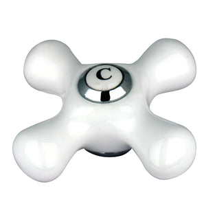 KSH1161PXC Cold Porcelain Cross Handle, Polished Chrome