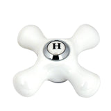 KSH1161PXH Hot Porcelain Cross Handle, Polished Chrome