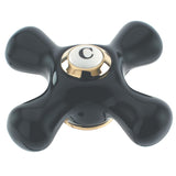 Duchess KSH1162PKXC Cold Porcelain Cross Handle, Polished Brass