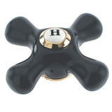 Duchess KSH1162PKXH Hot Porcelain Cross Handle, Polished Brass