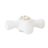 KSH1162PXC Cold Porcelain Cross Handle, Polished Brass