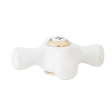 KSH1162PXH Hot Porcelain Cross Handle, Polished Brass