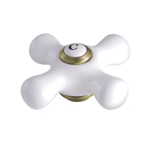 KSH1163PXC Cold Porcelain Cross Handle, Antique Brass