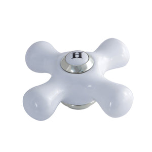 KSH1166PXH Hot Porcelain Cross Handle, Polished Nickel