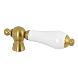 Naples KSH1167PL Porcelain Lever Handle, Brushed Brass