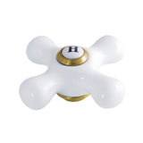 KSH1167PXH Hot Porcelain Cross Handle, Brushed Brass
