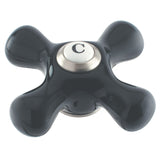 Duchess KSH1168PKXC Cold Porcelain Cross Handle, Brushed Nickel