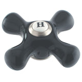Duchess KSH1168PKXH Hot Porcelain Cross Handle, Brushed Nickel