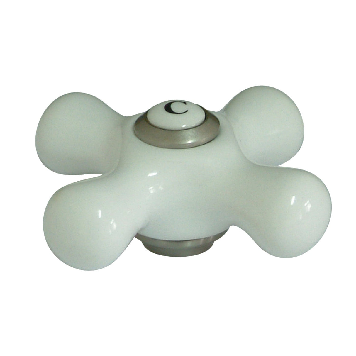 KSH1168PXC Cold Porcelain Cross Handle, Brushed Nickel