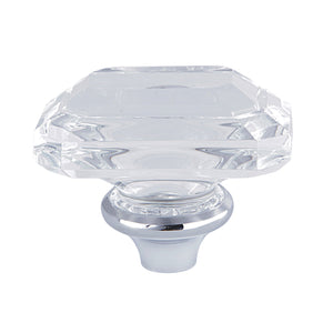 KSH1961KRL Acrylic Knob Handle, Polished Chrome