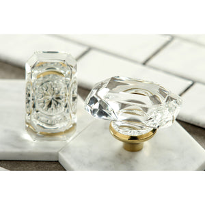 KSH1962KRL Acrylic Knob Handle, Polished Brass