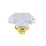 KSH1962KRL Acrylic Knob Handle, Polished Brass