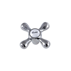KSH213PNC Cold Metal Cross Handle, Polished Nickel