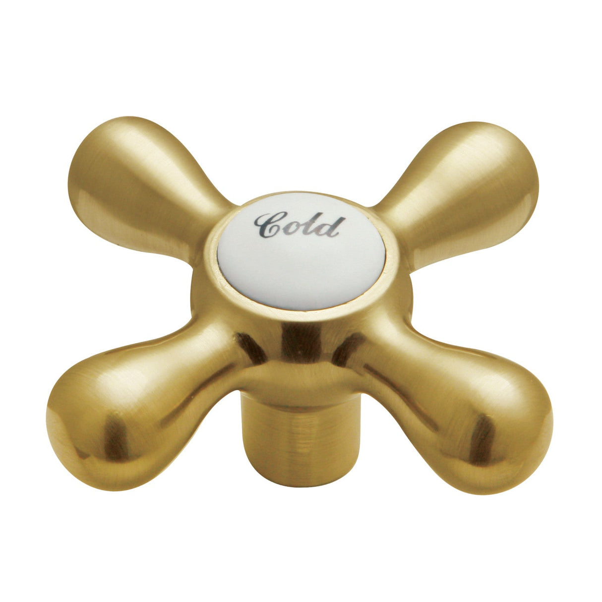 KSH213SBC Cold Metal Cross Handle, Brushed Brass