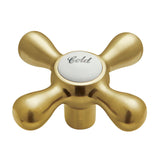 KSH213SBC Cold Metal Cross Handle, Brushed Brass