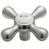 KSH213SNC Cold Metal Cross Handle, Brushed Nickel