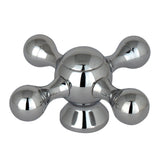 KSH2491KX Metal Cross Handle, Polished Chrome