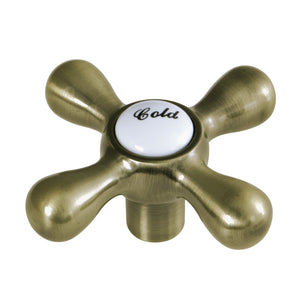 KSH266ABC Cold Metal Cross Handle, Antique Brass