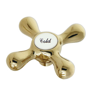 KSH266PBC Cold Metal Cross Handle, Polished Brass