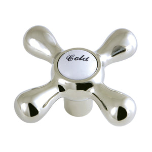 KSH266PNC Cold Metal Cross Handle, Polished Nickel