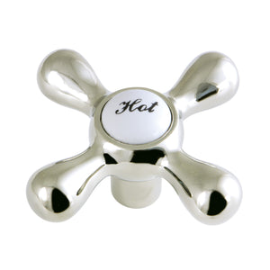KSH266PNH Hot Metal Cross Handle, Polished Nickel