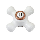 Kingston KSH266PXACH Hot Porcelain Cross Handle, Antique Copper